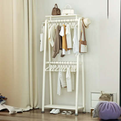 White A-Frame Metal Hallway Coat Rack
