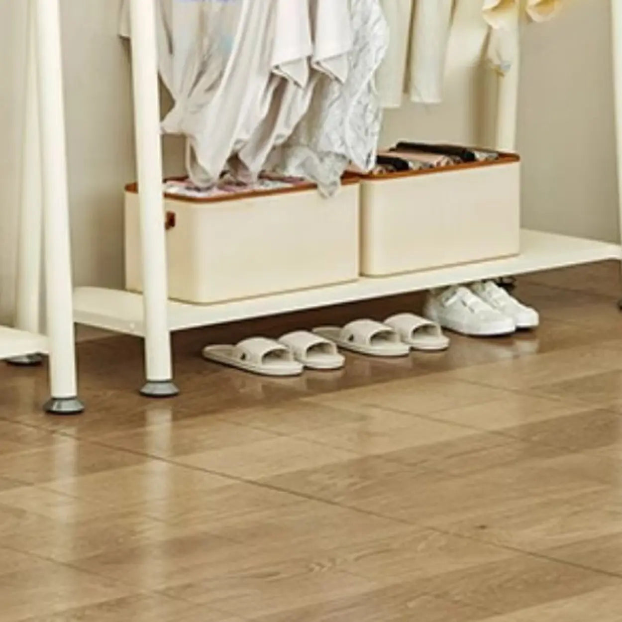 White A-Frame Metal Hallway Coat Rack