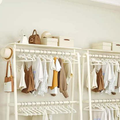 White A-Frame Metal Hallway Coat Rack