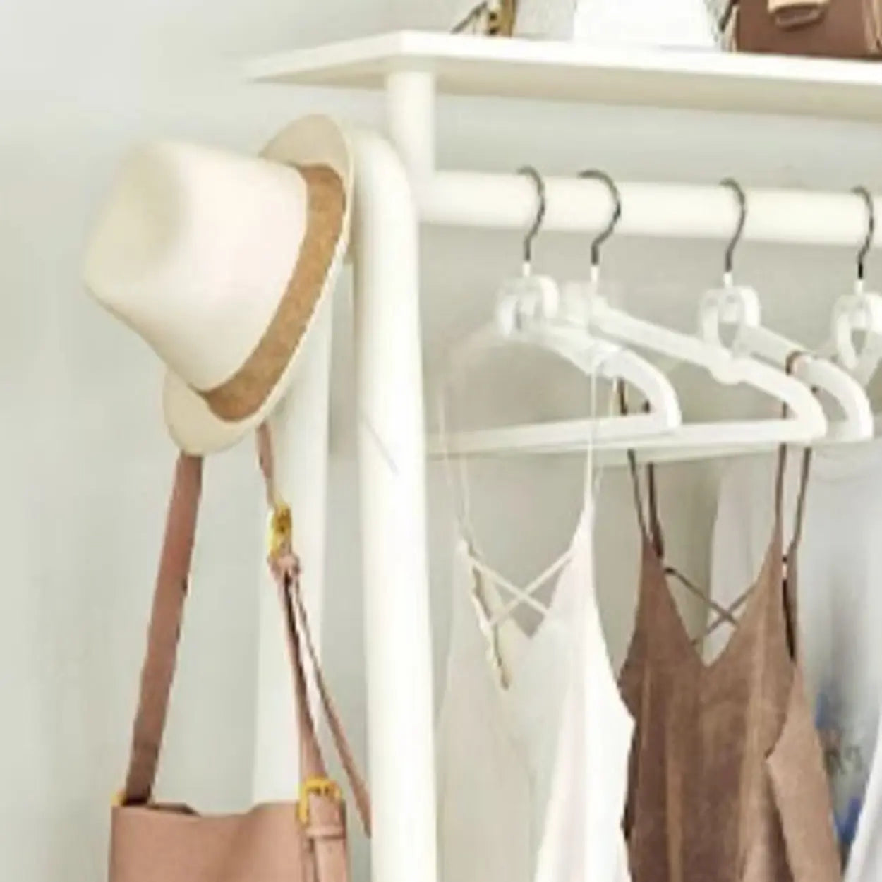 White A-Frame Metal Hallway Coat Rack
