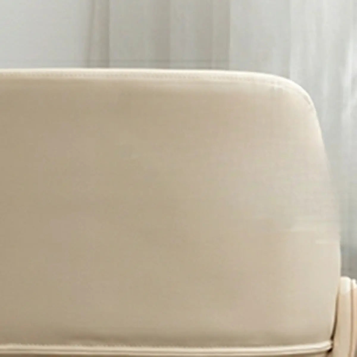 White Adjustable Ergonomic Armless Leather Office Chair