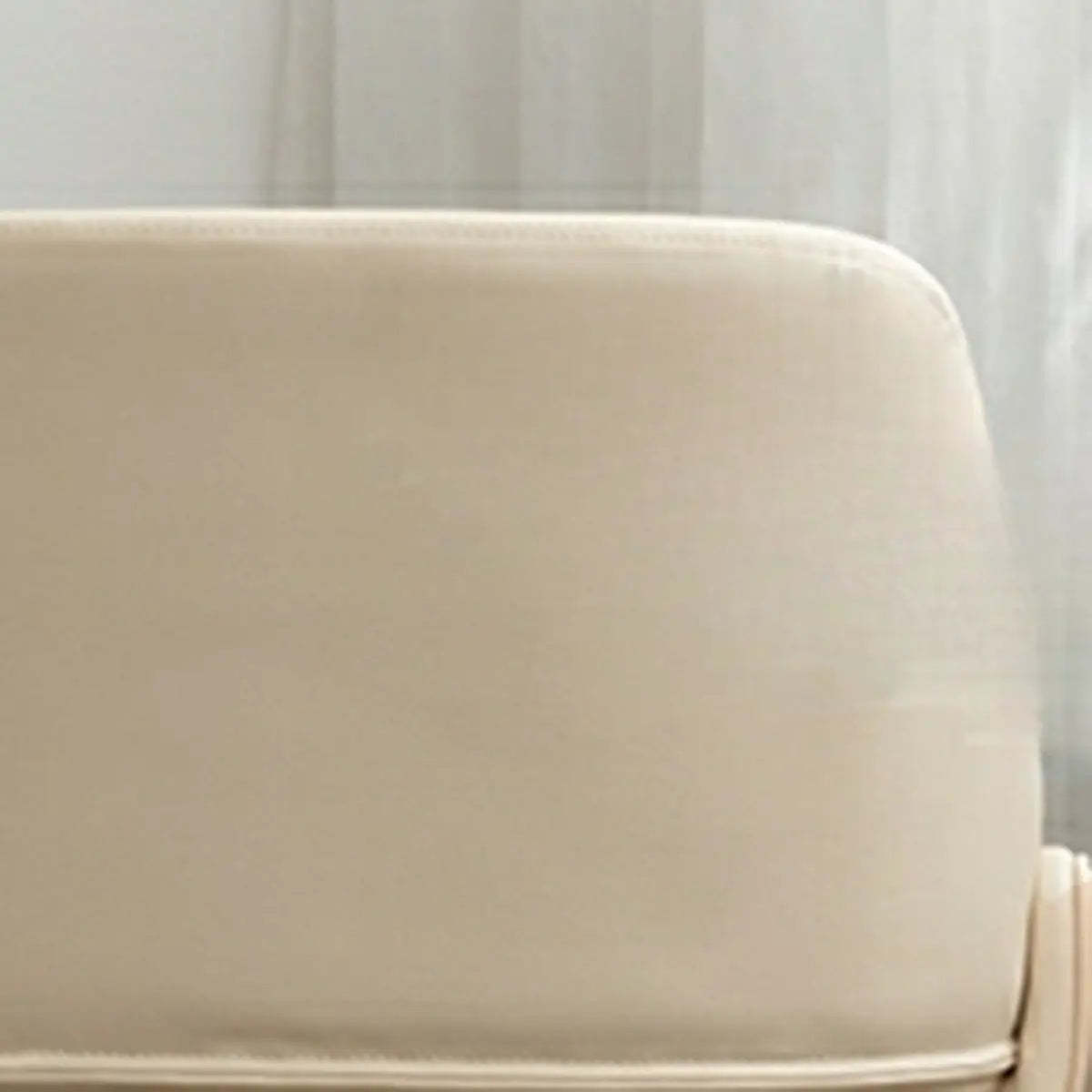 White Adjustable Ergonomic Armless Leather Office Chair