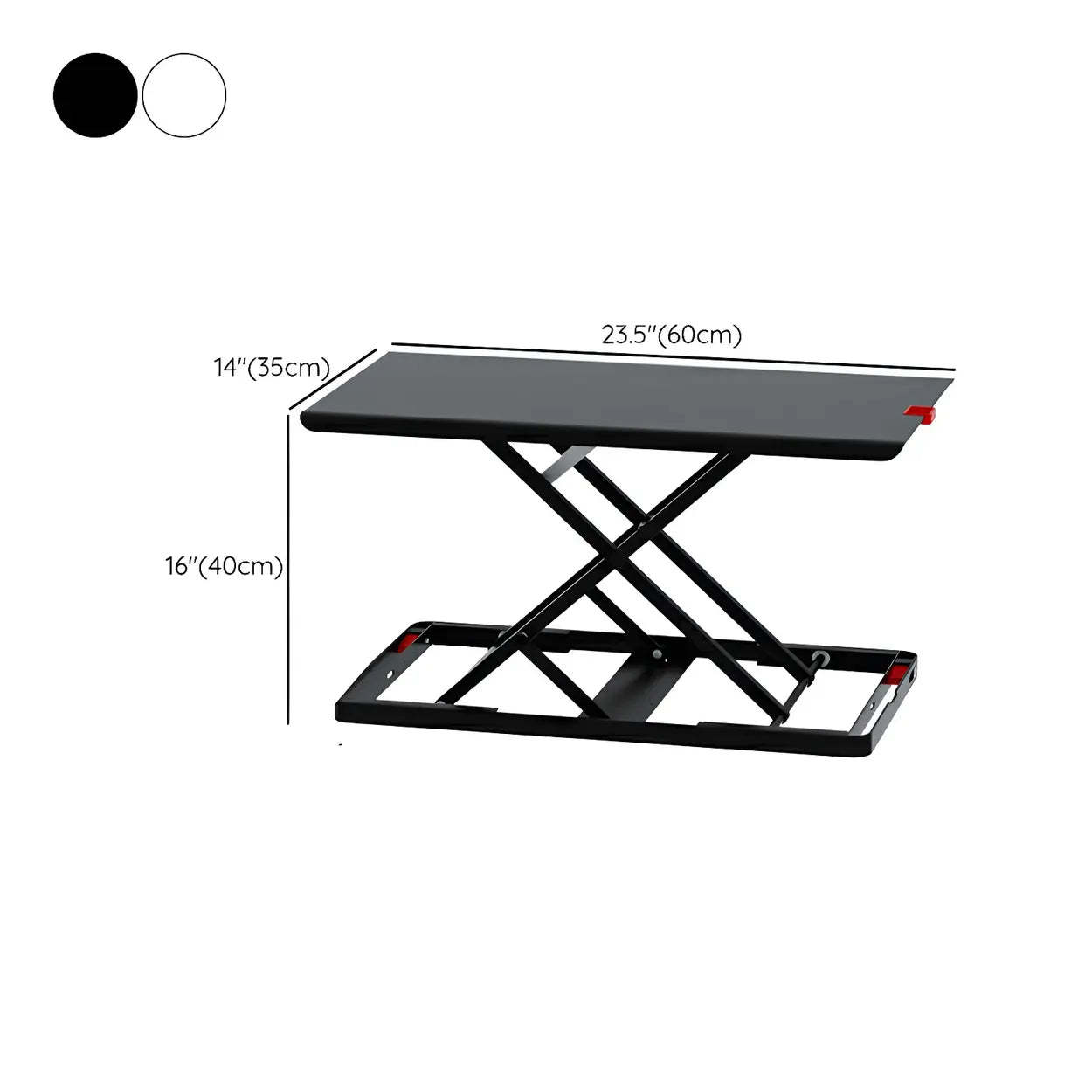 White Adjustable Foldable Steel Standing Desk