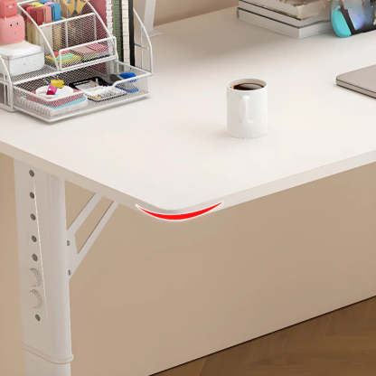 White Adjustable T-Shape Writing Desk — Table Only