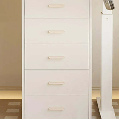 White Adjustable Wood T-Shape Standing Desk — Without Chairs / Natural Finish