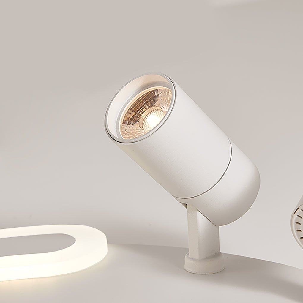 White Arc Flush Mount Spotlight for Bedroom