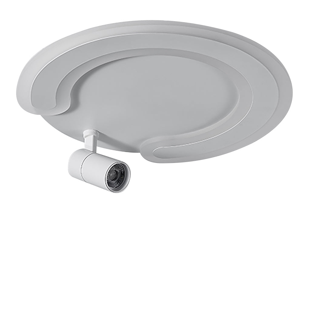 White Arc Flush Mount Spotlight for Bedroom