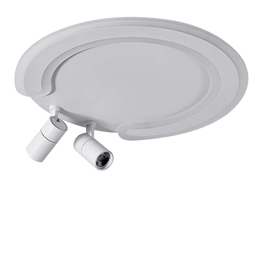White Arc Flush Mount Spotlight for Bedroom