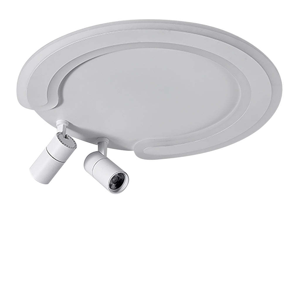 White Arc Flush Mount Spotlight for Bedroom