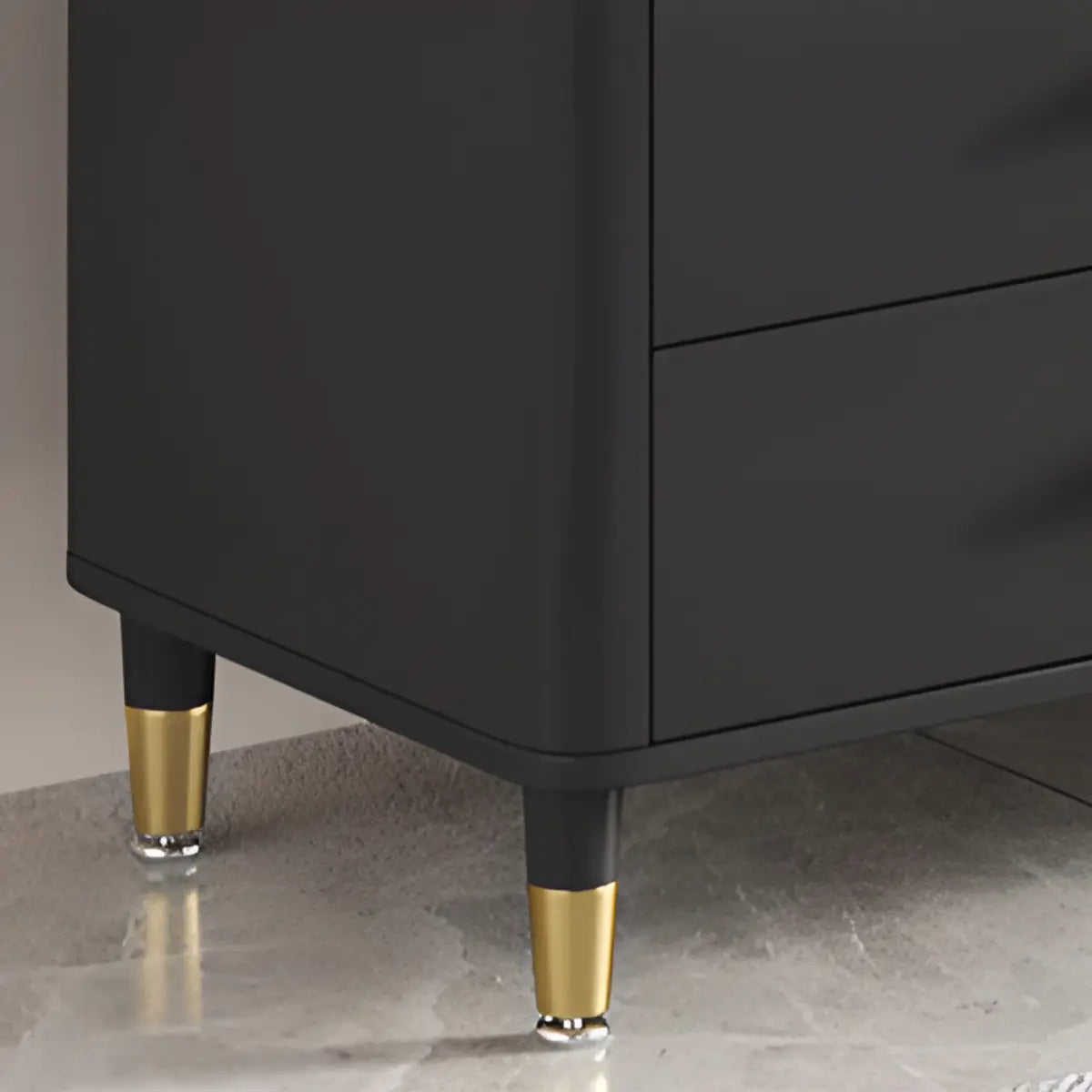 Stone-Top TV Stand with LED Lighting
