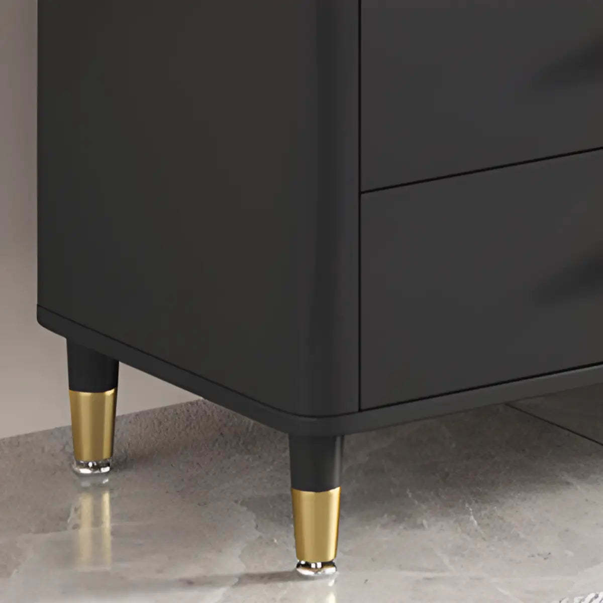 Stone-Top TV Stand with LED Lighting