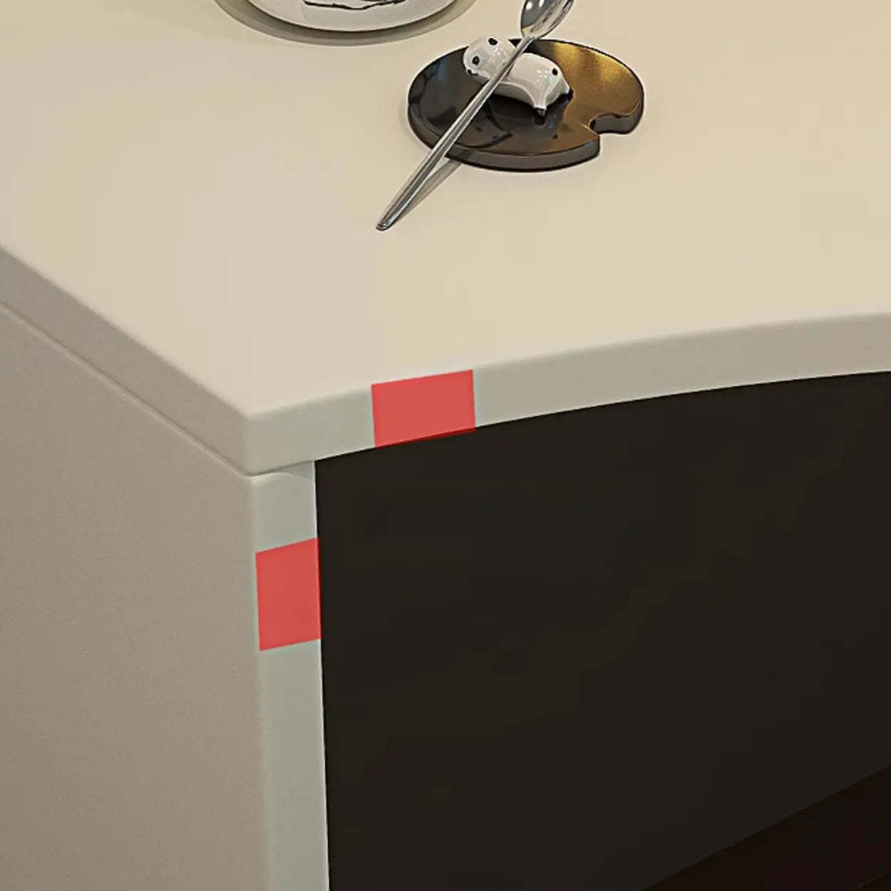 White Compact Hutch Corner Computer Desk