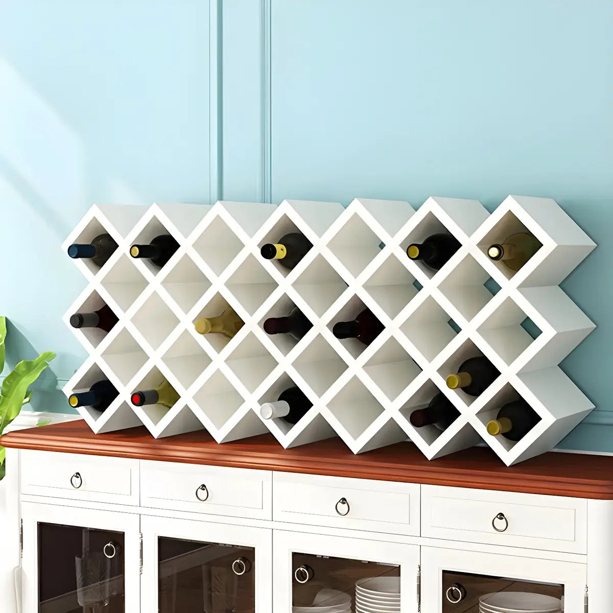 Wood Stackable Tabletop Wine Rack