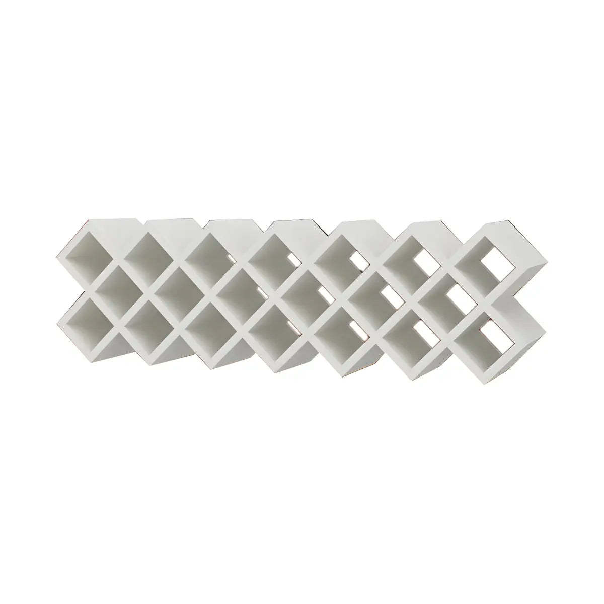 Wood Stackable Tabletop Wine Rack — 1 Piece / Textured White