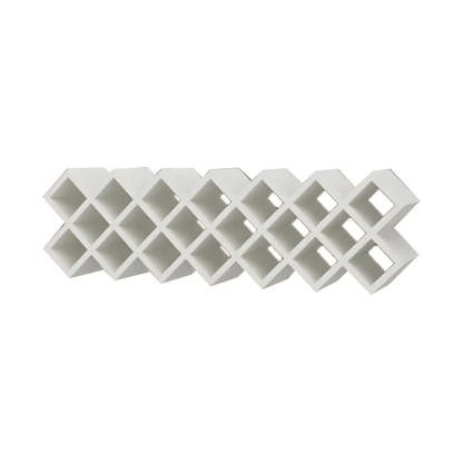 Wood Stackable Tabletop Wine Rack — 1 Piece / Textured White