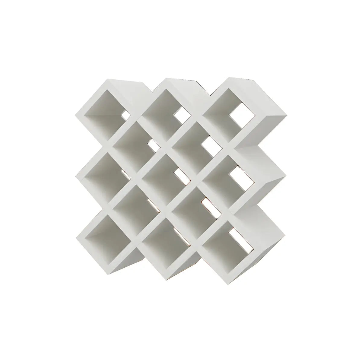 Wood Stackable Tabletop Wine Rack — 1 Piece / White
