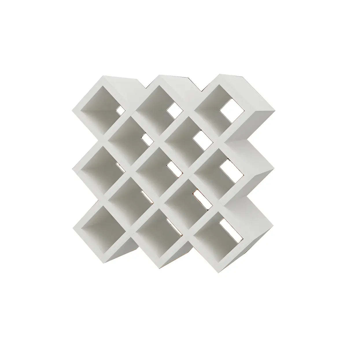 Wood Stackable Tabletop Wine Rack — 1 Piece / White