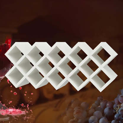 Wood Stackable Tabletop Wine Rack — 1 Piece / White