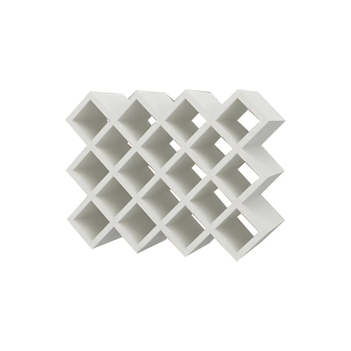 Wood Stackable Tabletop Wine Rack — 1 Piece / White