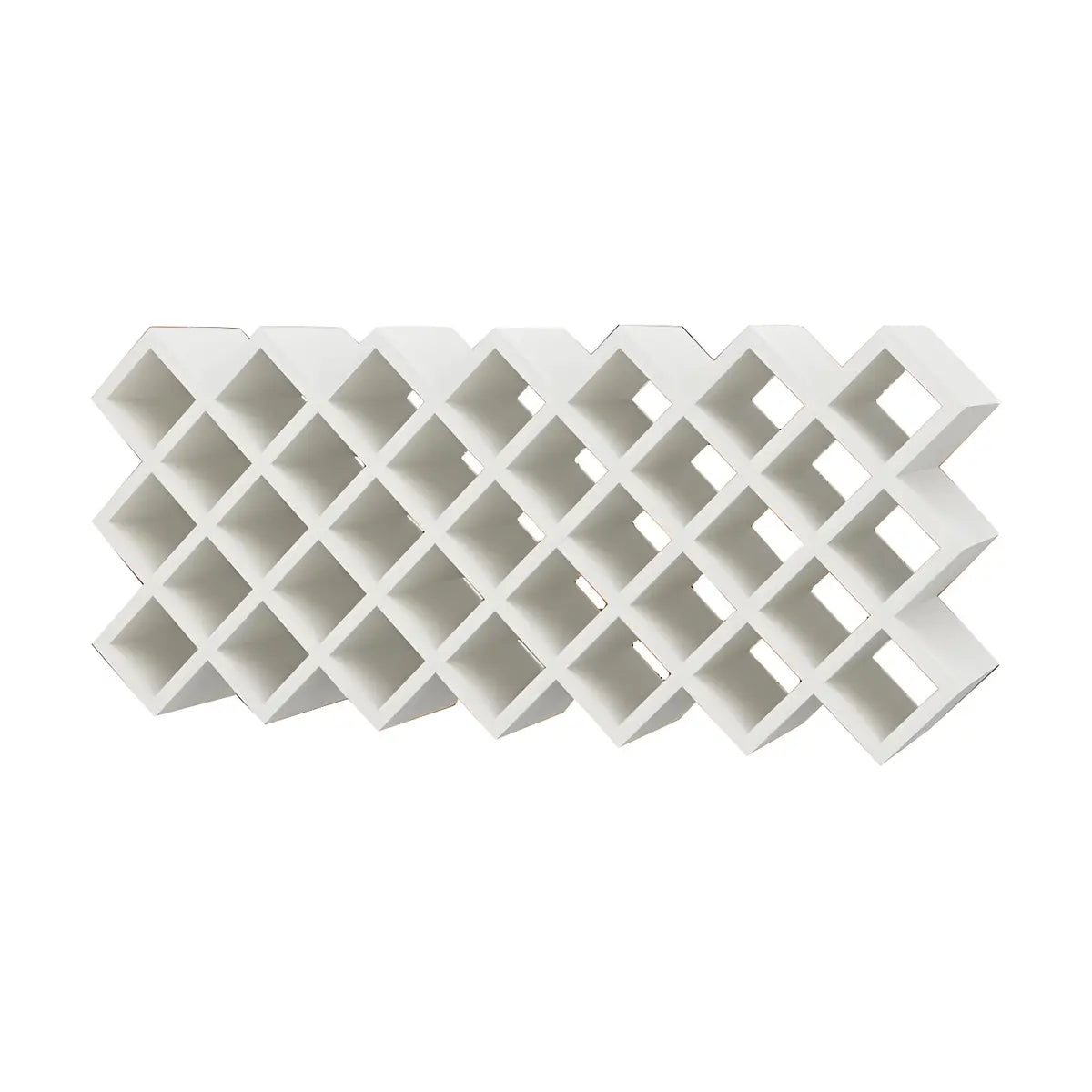 Wood Stackable Tabletop Wine Rack — 2 Piece Set / Textured White