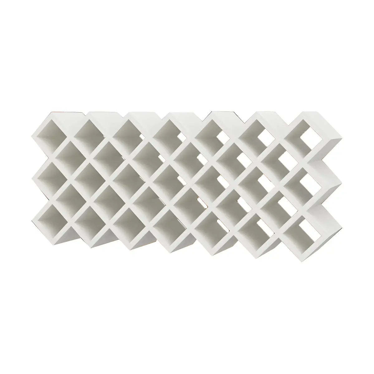 Wood Stackable Tabletop Wine Rack — 2 Piece Set / Textured White