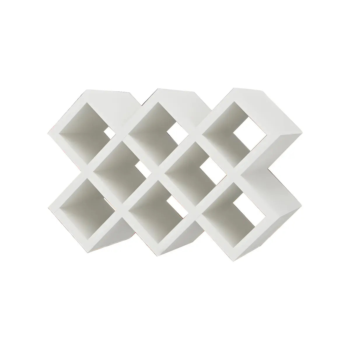 Wood Stackable Tabletop Wine Rack — 1 Piece / Textured White