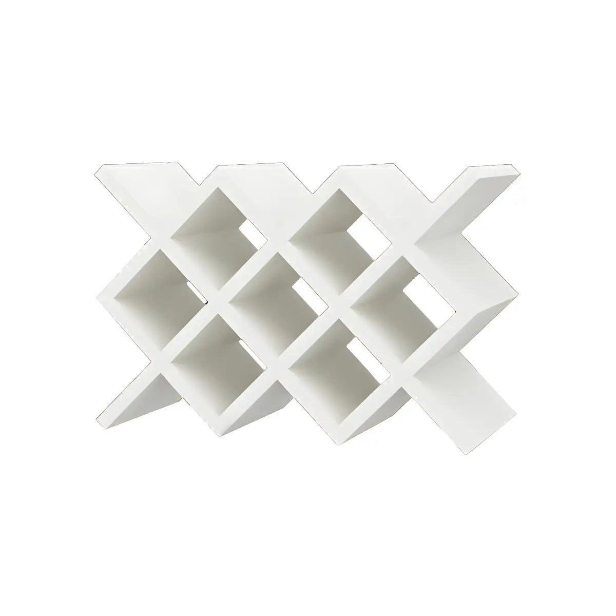 Wood Stackable Tabletop Wine Rack — 2 Piece Set / Textured White