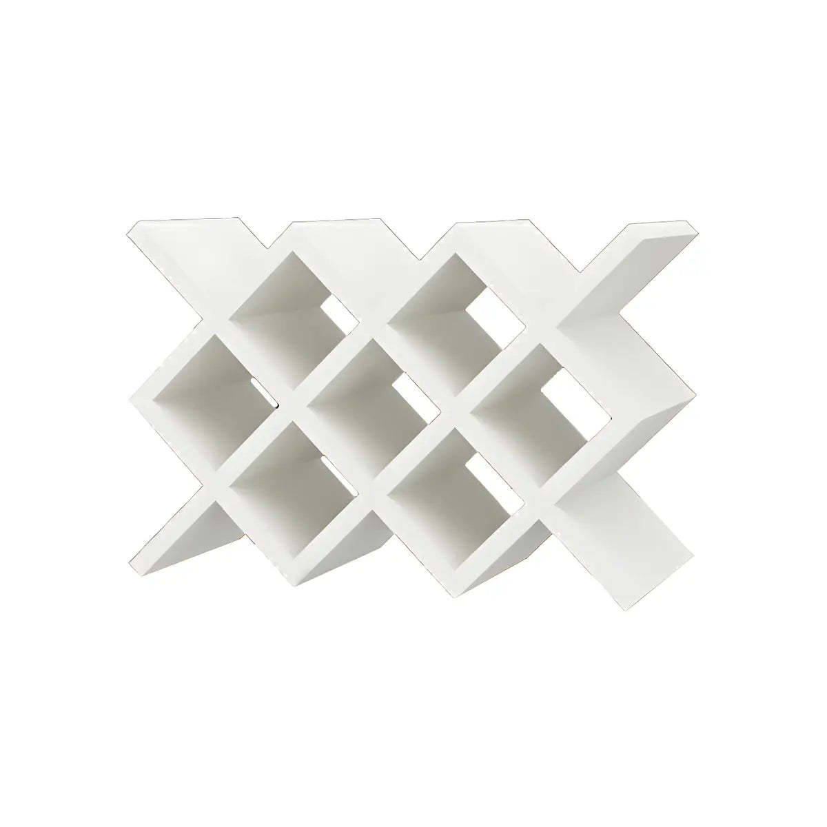 Wood Stackable Tabletop Wine Rack — 2 Piece Set / Textured White