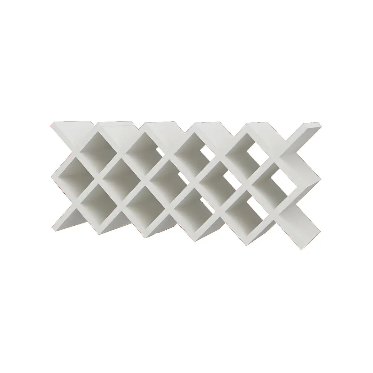 Wood Stackable Tabletop Wine Rack — 2 Piece Set / Textured White