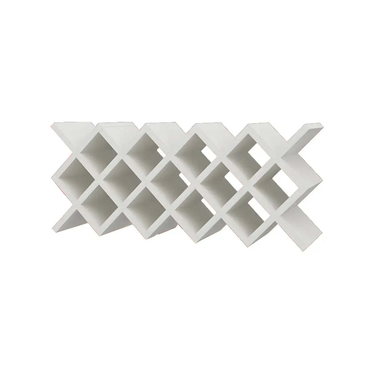 Wood Stackable Tabletop Wine Rack — 2 Piece Set / Textured White