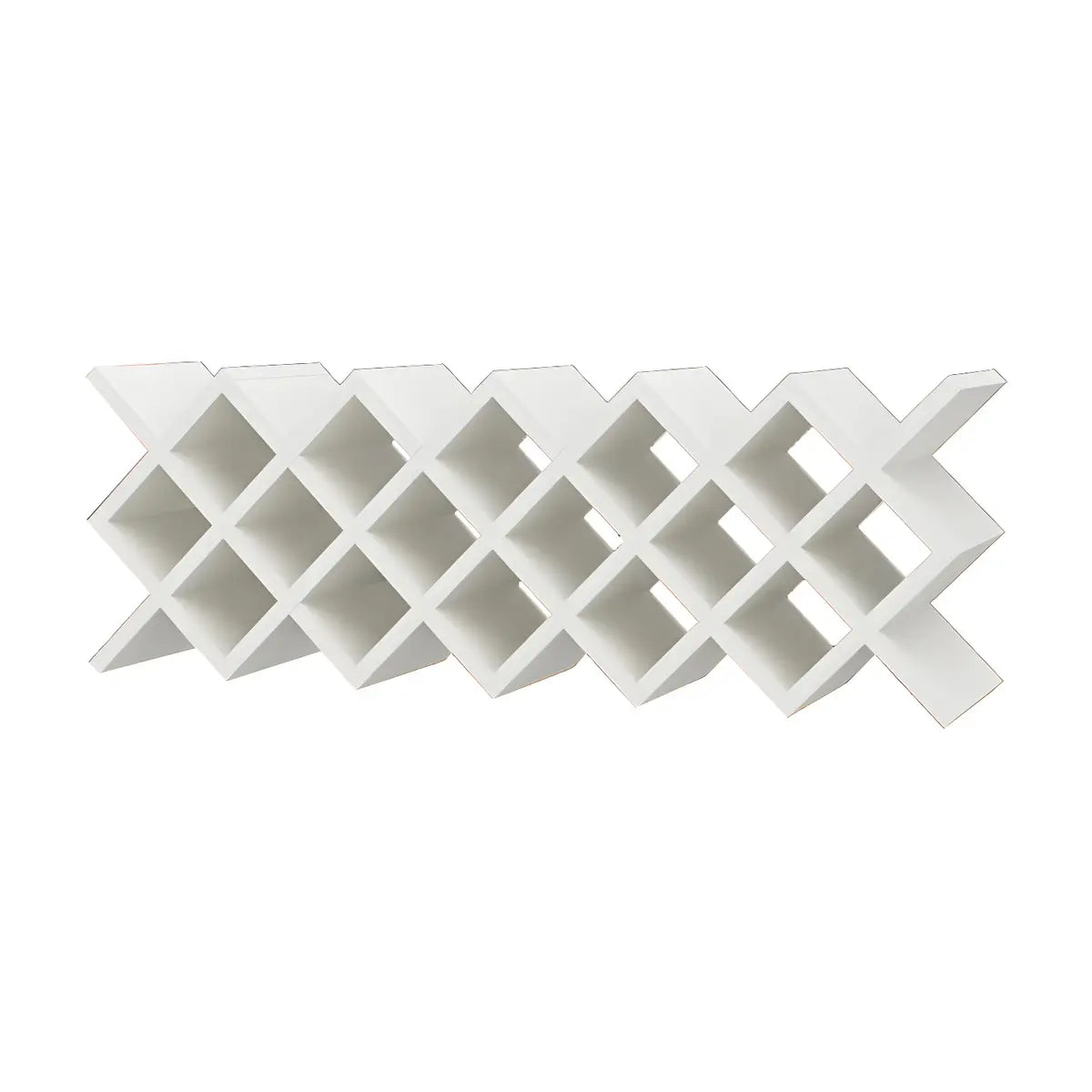 Wood Stackable Tabletop Wine Rack — 2 Piece Set / White