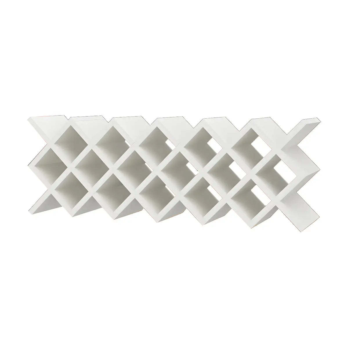 Wood Stackable Tabletop Wine Rack — 2 Piece Set / White