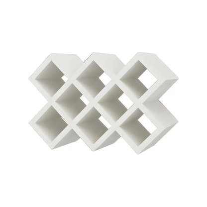 Wood Stackable Tabletop Wine Rack — 1 Piece / Textured White