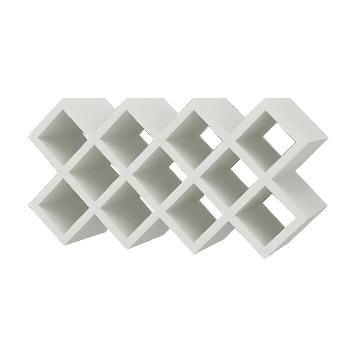 Wood Stackable Tabletop Wine Rack — 1 Piece / Textured White