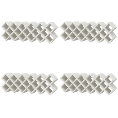 Wood Stackable Tabletop Wine Rack — 4 Piece Set / Textured White
