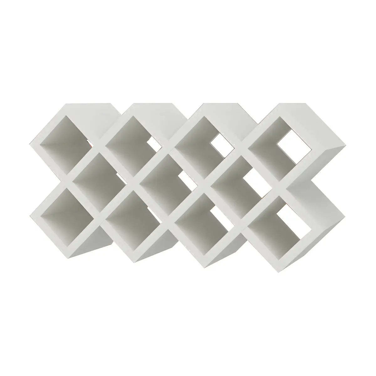 Wood Stackable Tabletop Wine Rack — 1 Piece / Textured White