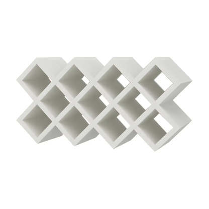 Wood Stackable Tabletop Wine Rack — 1 Piece / Textured White