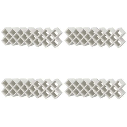 Wood Stackable Tabletop Wine Rack — 4 Piece Set / Textured White