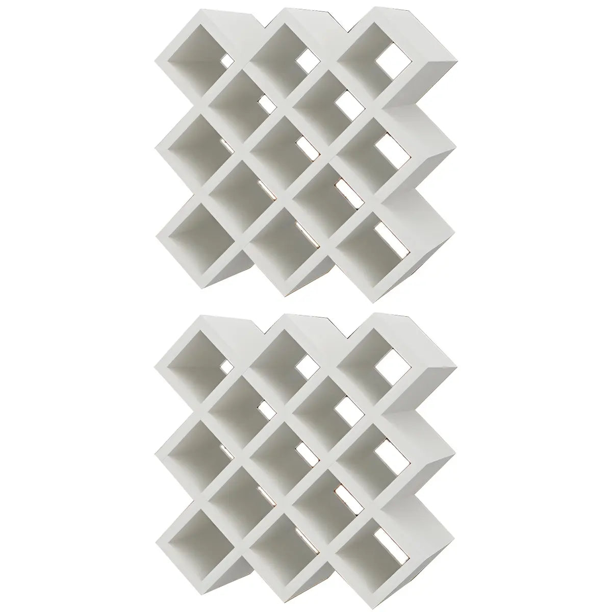Wood Stackable Tabletop Wine Rack — 4 Piece Set / White