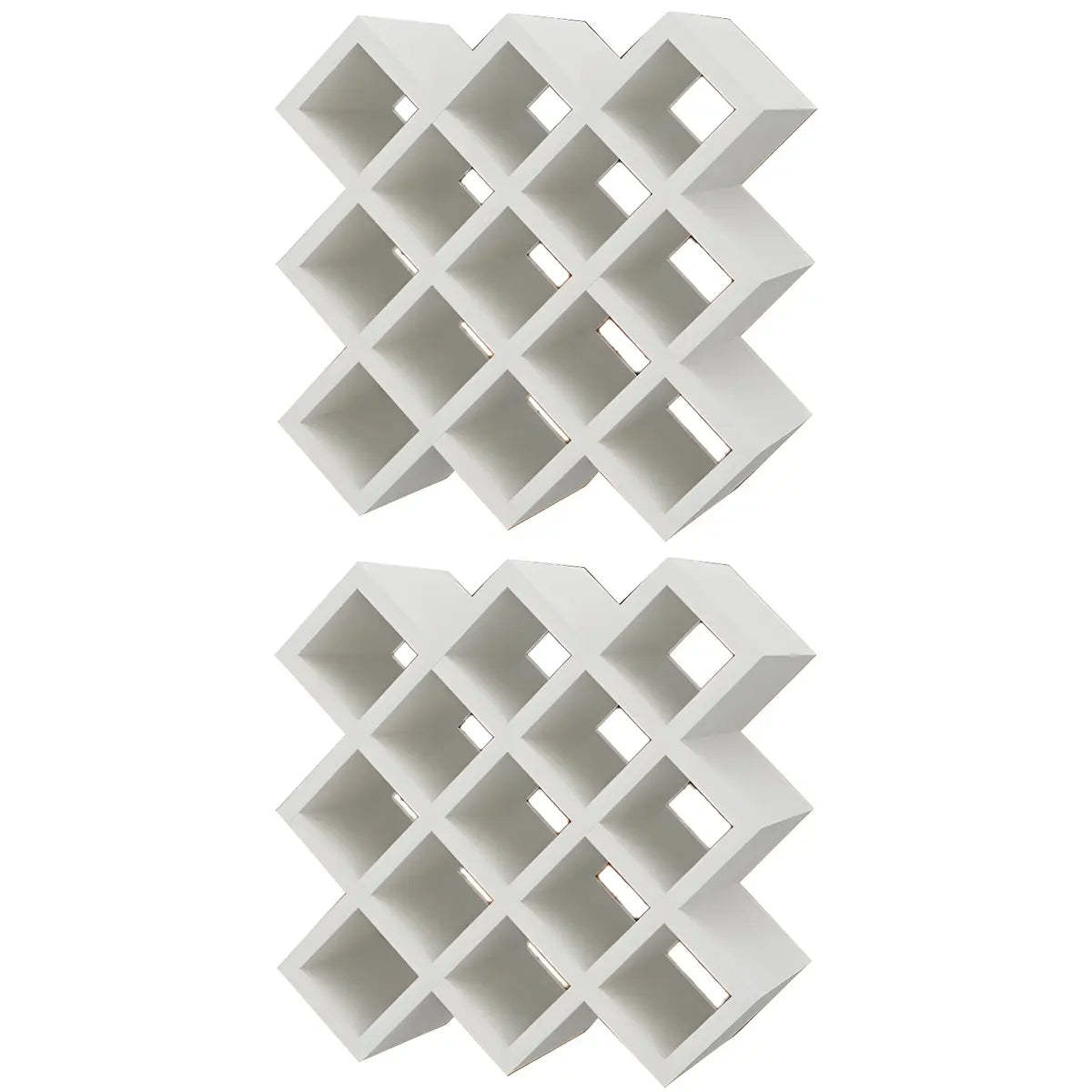 Wood Stackable Tabletop Wine Rack — 4 Piece Set / White