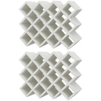 Wood Stackable Tabletop Wine Rack — 4 Piece Set / White