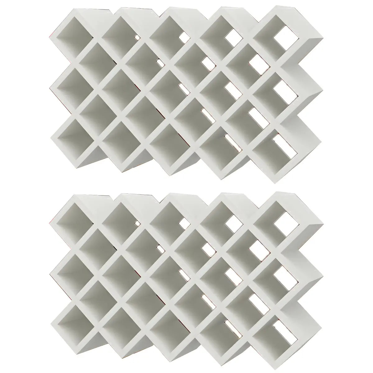Wood Stackable Tabletop Wine Rack — 4 Piece Set / White