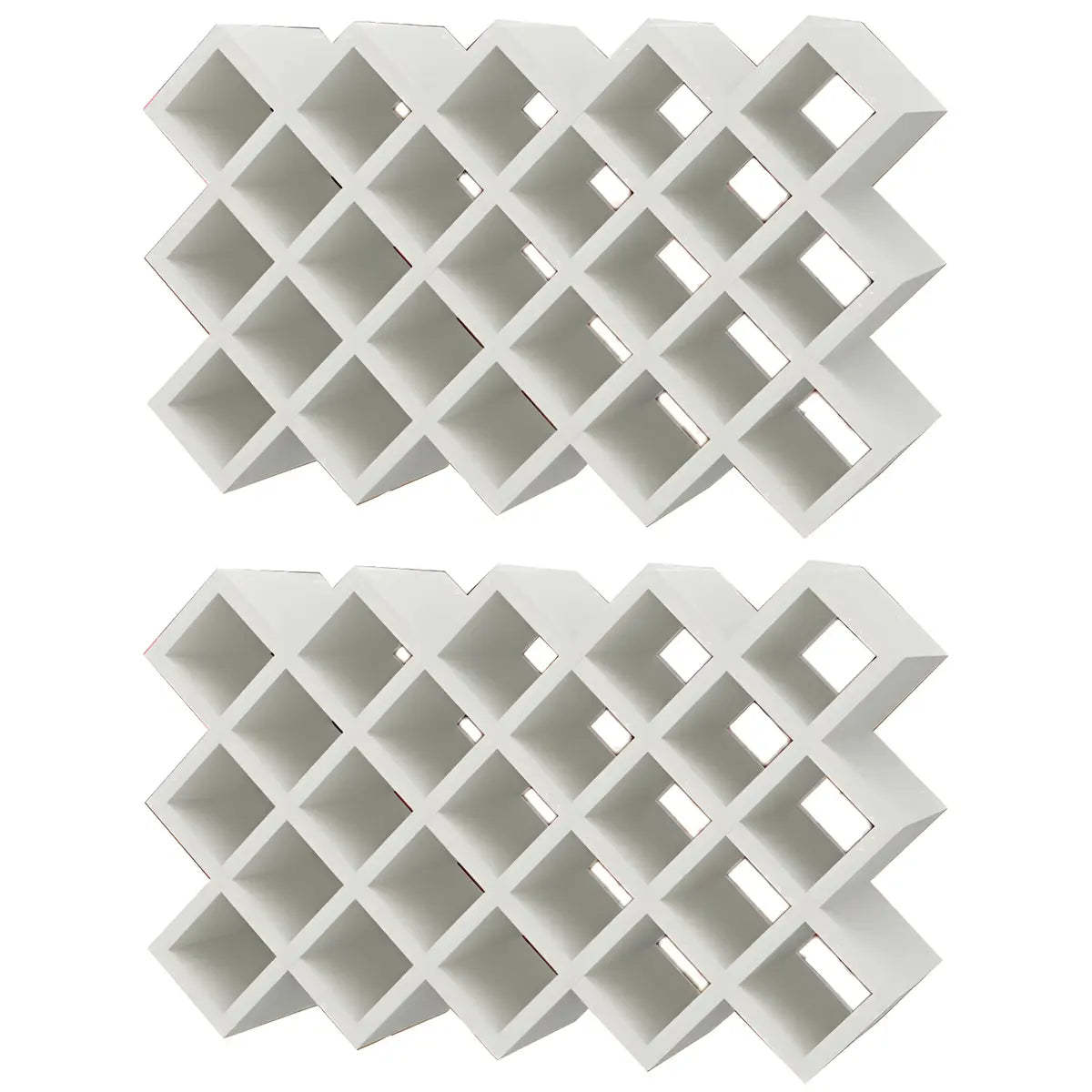 Wood Stackable Tabletop Wine Rack — 4 Piece Set / White