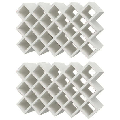Wood Stackable Tabletop Wine Rack — 4 Piece Set / White