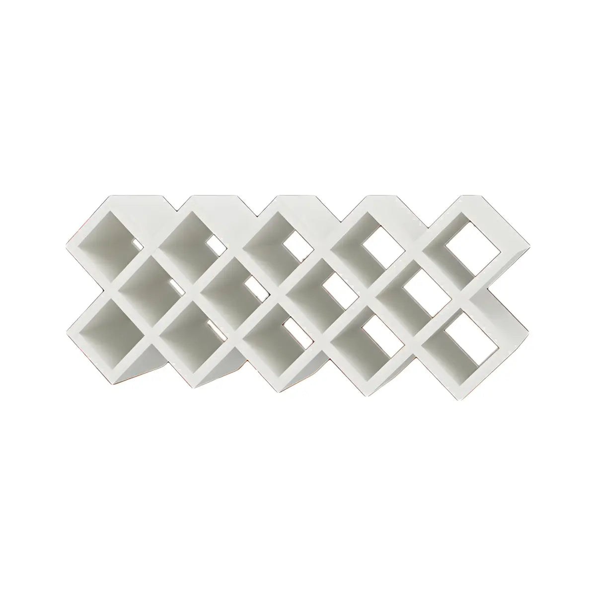Wood Stackable Tabletop Wine Rack — 1 Piece / Textured White