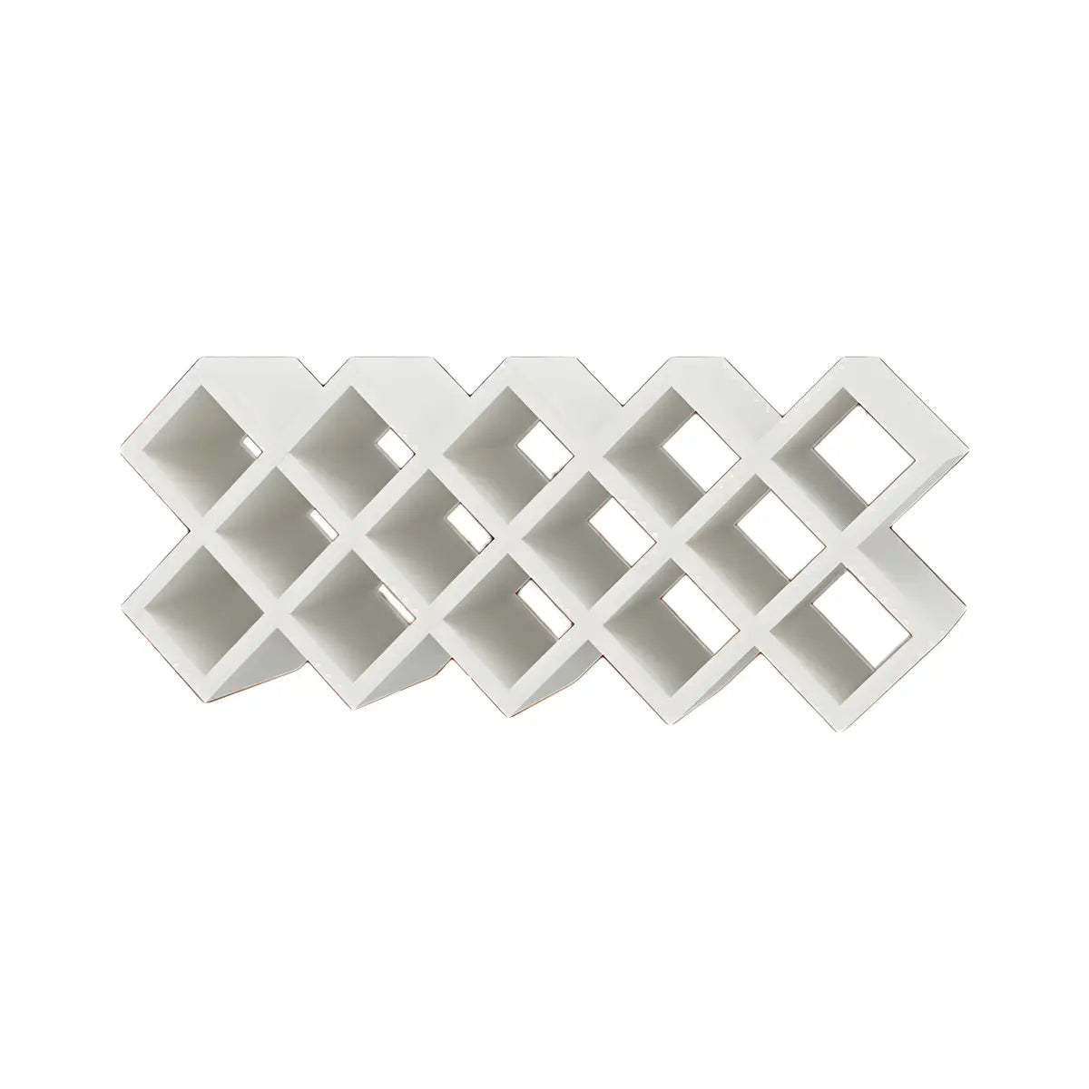 Wood Stackable Tabletop Wine Rack — 1 Piece / Textured White