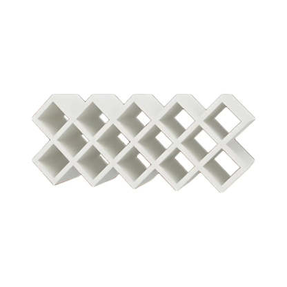 Wood Stackable Tabletop Wine Rack — 1 Piece / Textured White