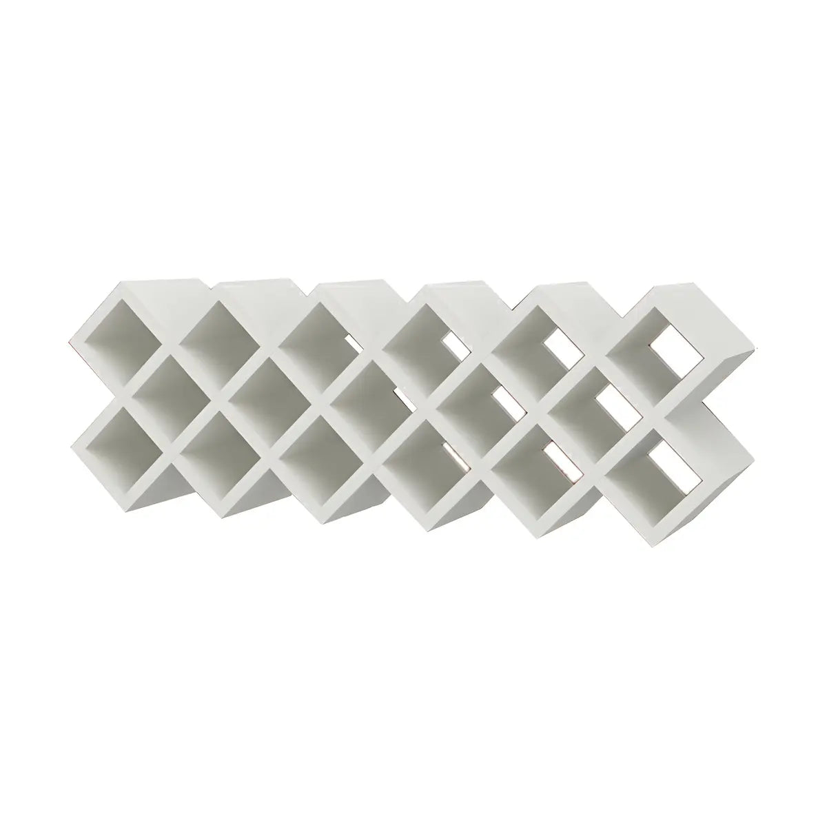 Wood Stackable Tabletop Wine Rack — 1 Piece / Textured White