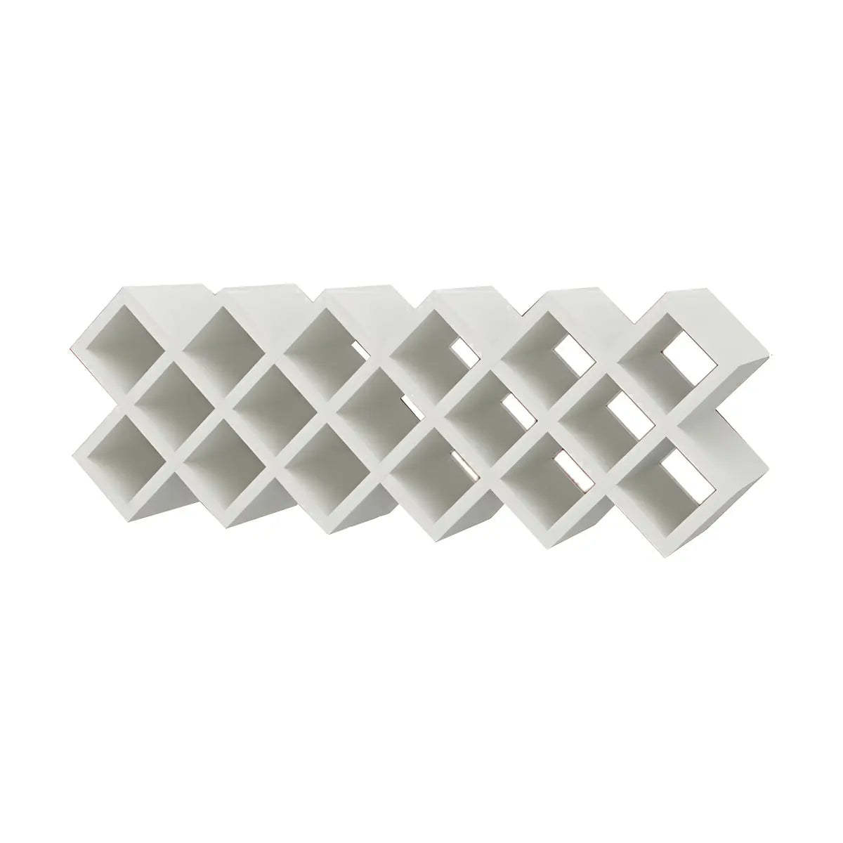 Wood Stackable Tabletop Wine Rack — 1 Piece / Textured White