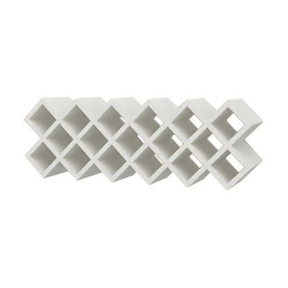 Wood Stackable Tabletop Wine Rack — 1 Piece / Textured White
